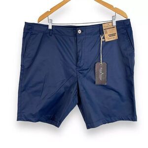 Tailor Vintage Greenwich Slim‎ Fit Shorts Mens 42 Navy Blue Cotton Blend $78